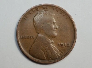 1912 P Lincoln Wheat Cent - G/VG - genaue Münze abgebildet. - Bild 1 von 2