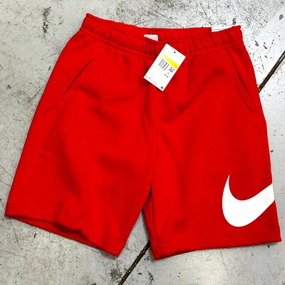 *NEW* Men's NIKE CLUB FLEECE GRAPHIC SHORTS RED (BV2721 658), Sz SM - 3XL 👍 - Image 1 of 3