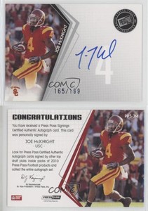 2010 Press Pass Signings Silver /199 Joe McKnight #PPS-JM Rookie Auto RC