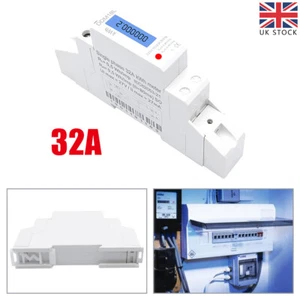 Single Phase LCD Digital Din Rail Electricity Power Consumption Energy Meter kWh - Picture 1 of 11