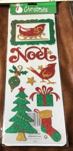 5 X 12" HOBBY LOBBY CHIPBOARD SHEET: GLITTERED CHRISTMAS DESIGNS 2009 - Picture 1 of 1