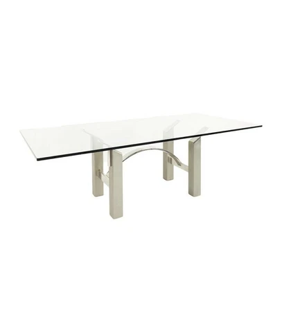Donghia Mid Century Glass and Chrome Dining Table Cover