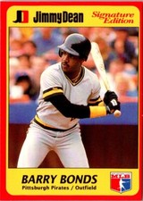 1991 Jimmy Dean Barry Bonds #4 Pittsburgh Pirates