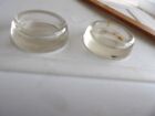 VINTAGE CLEAR GLASS FURNITURE HOLDERS COASTERS