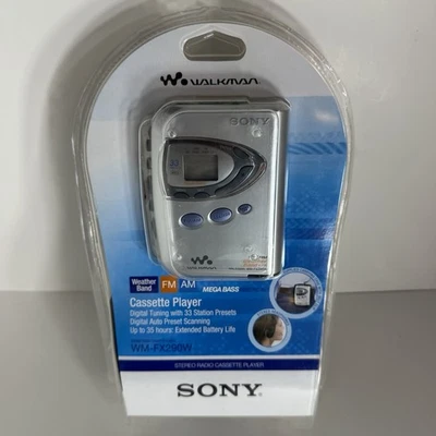Sony Walkman Walk Man AMFM Radio Cassette Reproductor de Cinta WM-FX290W Nuevo Foto 1 de 4