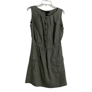 Carole Little Linen Sleeveless Elastic Waist Dress size 8 Front Pockets - Picture 1 of 12