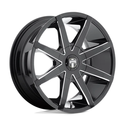 20x8.5 DUB S109 Push Gloss Black Milled Wheel Blank (108-127) (10mm) - Image 1 of 4