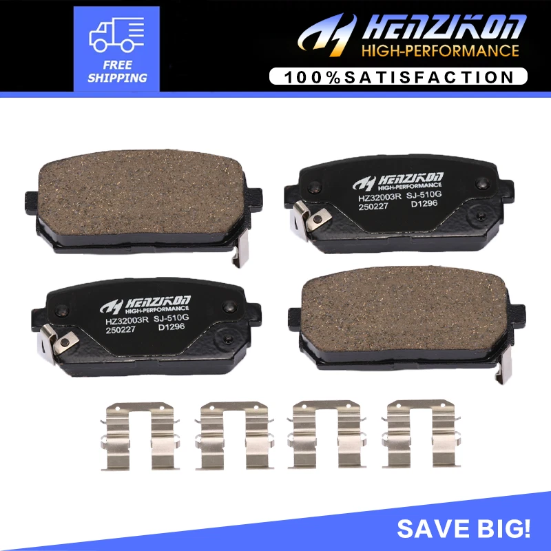 Pastillas de freno traseras de cerámica con hardware para Kia Rondo 2007 2008 2009 2010 2011 2012 Foto 1 de 4