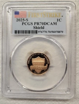 2025 S 1C Lincoln Cent PCGS PR70DCAM First Strike - Image 1 of 2
