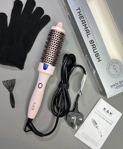 K&K Thermo Heißbürste Keratin Protect Heizfass 32 mm Glätteisen Lockenstab - Bild 1 von 16