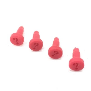 Four (4) Red Pegs for 2008 Milton Bradley Electronic Guess Who? Extra - Picture 1 of 4