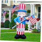 8FT Tall Independence Day 4th of July Inflatable, 8FT Tall Uncle Sam hold Flag