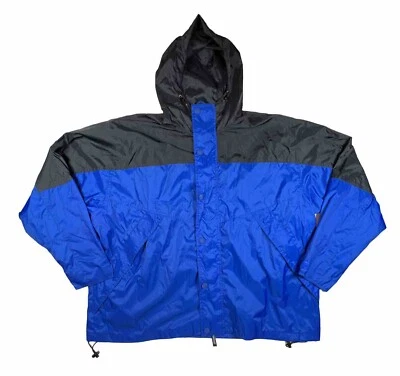 Jaqueta Harbor Bay Masculina com Capuz Grande 2X Azul Leve Zíper Completo Bolso Ventilado - Imagem 1 de 4