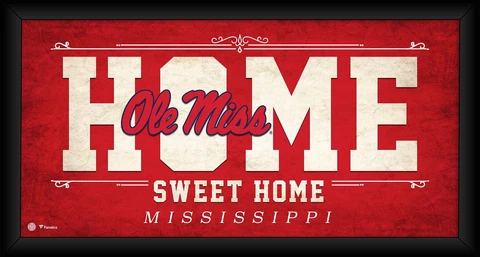 Ole Miss Rebels Framed 10" x 20" Home Sweet Home Collage Cover