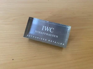 IWC Display Plaque - AUTHORIZED RETAILER - Acrylic And Metal - Picture 1 of 5