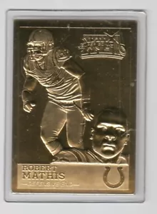 Robert Mathis 2007 Danbury Mint Colts Super Bowl 41 XLI 22kt carta oro - Foto 1 di 1