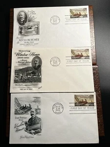 Scott #1207 4 Cent Stamp Winslow Homer 1ST Day Issue 3 Different FD1006 - Picture 1 of 4