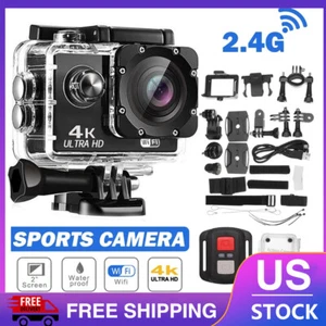 4K Action Camera Sport Video Underwater Waterproof Camera Wifi Remote For Go Pro - Picture 1 of 38