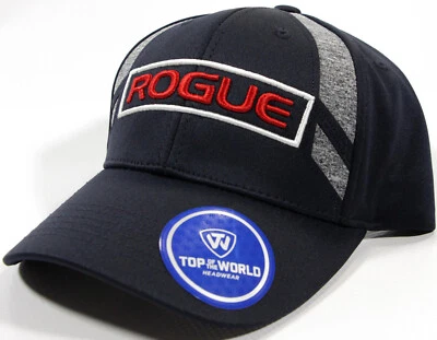 ROGUE Fitness Correa Trasera Azul Marino Clásico Sombrero - NUEVO - Gorra de Béisbol Elástica - Nuevo Con Etiquetas Foto 1 de 2