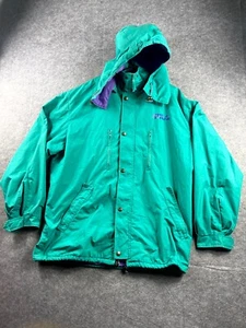 Fila Magic Line Womens Ski Windbreaker Jacket Large Green Long Sleeve Full Zip - Picture 1 of 8