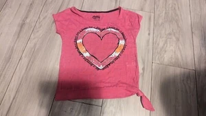 PINK HEART JUSTICE SHIRT SIZE 10 - Picture 1 of 2