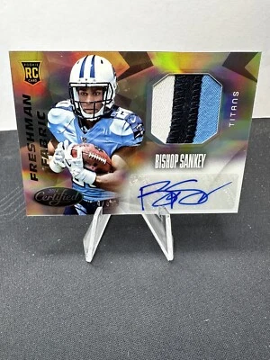 💥Bishop Sankey 2014 Panini Certified Freshman Fabric Auto RC RPA /699 Titans - Image 1 of 2
