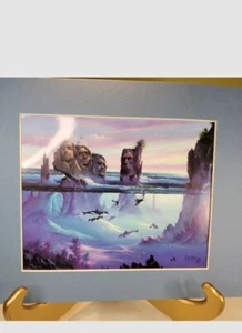 Impresión artística mate Lionel Dougy ruinas apocalípticas vida marina en marco mate 14 X 11 - Imagen 1 de 10