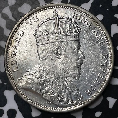 1904-B Straits Settlements $1 Dollar Lot#JM8607 Silver! High Grade! Beautiful! - Image 1 of 2