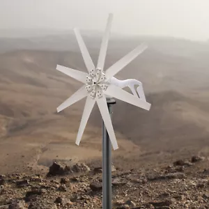 600W 8 Blades Wind Turbine Generator Kit with Charge Controller Windmill Power - Picture 1 of 13