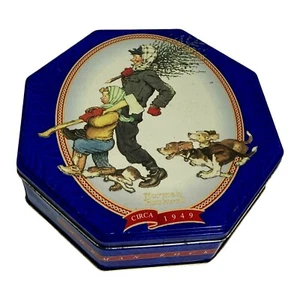 VTG 1997 Snickers Norman Rockwell Circa 1949 Collectible Octagon EMPTY Tin  - Picture 1 of 9