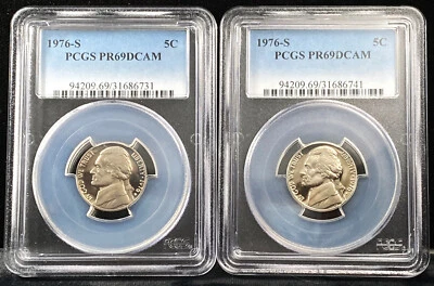 ~Collector Lot of 10 ~ 1976-S Jefferson Nickels 5c PR69 DCAM PCGS - Image 1 of 4