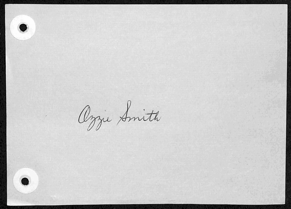 Ozzie Smith HOF Signed/Autographed Vintage 4X6 Album Page Cardinals 191573 - Image 1 of 1
