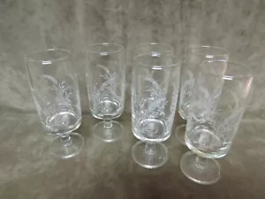 Lotto 6 stelo vetro liquore vino piccolo design grano inciso Saivo Italia vintage - Foto 1 di 3