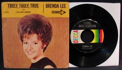 BRENDA LEE-Truly, Truly, True & I Still Miss Someone-Picture Sleeve & 45-DECCA  - Image 1 of 2