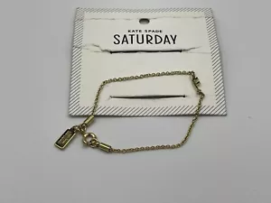 Kate Spade Gold Saturday Bracelet Gorgeous Cute - Picture 1 of 2