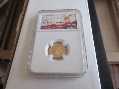 2016 , Eagle , G5$ , NGC , MS 70 , Eagle 30th Anniversary ,  Tenth-Ounce Gold - Image 1 of 2