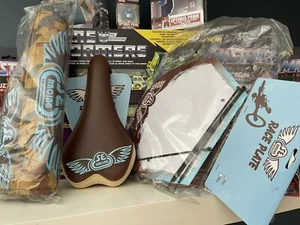 1st GEN Retro SE RACING BMX PAD SET BIKE SEAT & RACING PLATE Old school PK GT - Picture 1 of 12