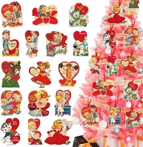 Vintage Valentines Day Ornaments for Tree 48Pcs Hanging Valentine'S Day Decorati - Picture 1 of 9