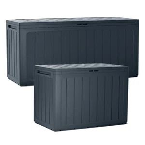 Large Outdoor Storage Box Garden Patio Plastic Chest Lid Container Multibox - Picture 1 of 5