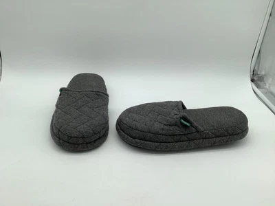 Hammacher Schlemmer 女式拖鞋 10.5-12 XL 码灰色加热拖鞋 — 第 1/4 张图片