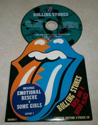 1989 Rolling Stones Rock And A Hard Place UK 4-Track CD Tongue Sleeve HTF Foto 1 de 2