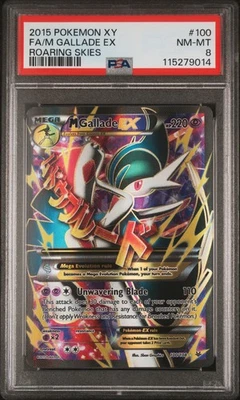 2015 POKEMON XY ROARING SKIES M GALLADE EX #100 PSA 8 NM #115279014 - Image 1 of 2