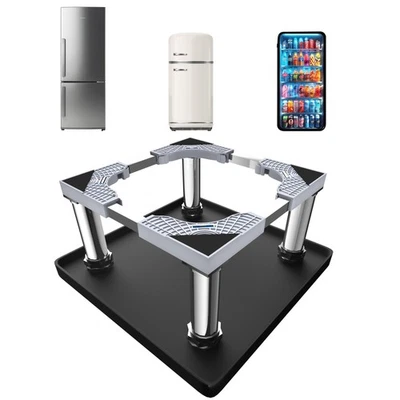 Mini Soporte para Nevera con Alfombrilla de Silicona, Soporte Ajustable para Frigorífico con 4 Sta... Foto 1 de 4