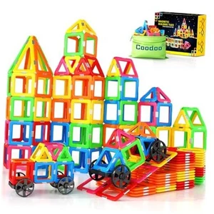 Magnetic Tiles with 2 Cars - Magnetic Toys for 3-8+ Year Old Boys & Girls, - Picture 1 of 7
