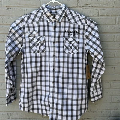 Blac Label Premium Men's 2XL Shirt Plaid Pearl Snap Embroidered Long Sleeve Logo - Image 1 of 4