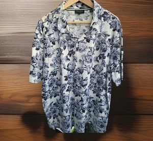 Ted Baker Polo Shirt Mens 7 Floral Pattern - Picture 1 of 3