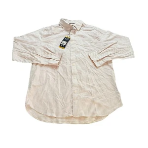 Gap Oxford Shirt Mens Medium M Purple Lavender Striped L/S Button Cotton Blend - Picture 1 of 10