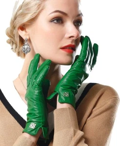 Women's Classic Italian Nappa Leather Gloves Lambskin Winter Comfort Lining F... - Bild 1 von 9