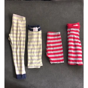 Bundle 2 Hanna Andersson play condition pajama sets red gray green gray stripe - Picture 1 of 8