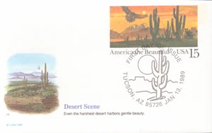 Tarjeta postal FDC 1989 - Scott # UX127 - Fleetwood Cachet UA - Imagen 1 de 1